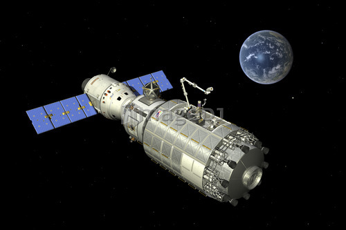 Orbital maintenance platform in high Earth orbit.