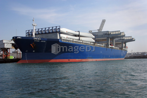 The Norwegian general cargo and container ship Star Java docked pierside.