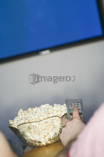 Channel Changer, popcorn and Plasma TV, B.C.