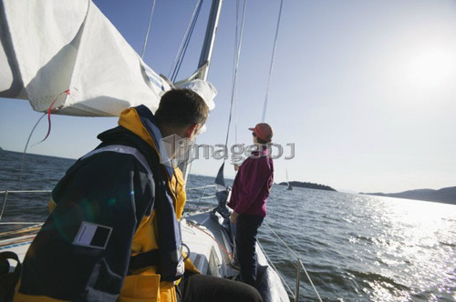 Heading out for an afternoon of sail racing, West Vancouver, B.C.