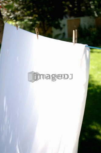 Hanging laundry outdoors, Regina, Saskatchewan