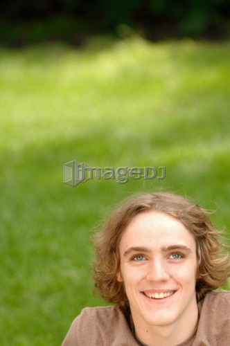 Portrait of young man in park, Regina, Saskatchewan