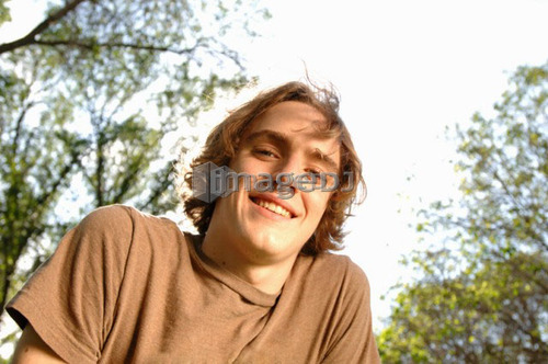 Young guy with sky as background, Regina, Saskatchewan