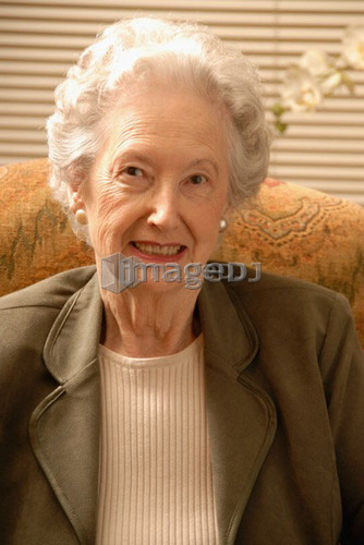 Senior Woman in Armchair, Regina, Saskatchewan