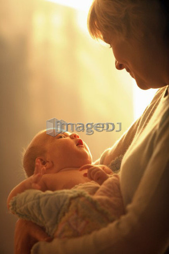 Mother holding child