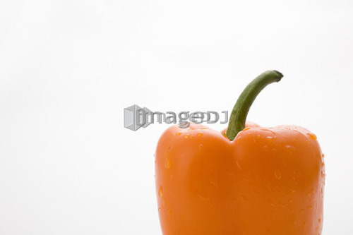 Side view orange pepper