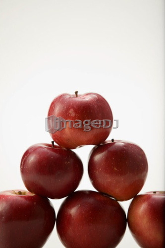 Pyramid of organic apples