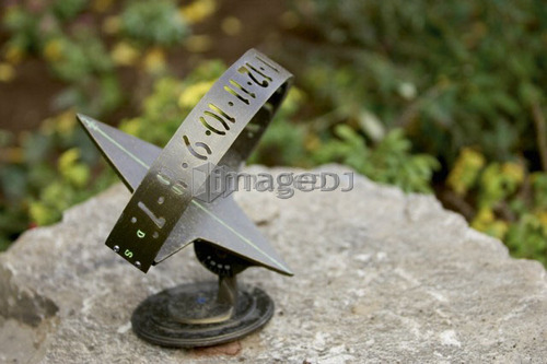 Sundial on rock, Burlington, Ontario.