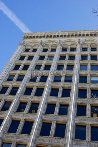 Office building with blue sky, Winnipeg, Manitoba.