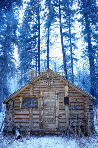 Hunting cabin, part duotone, Alberta