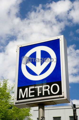 Montreal subway sign