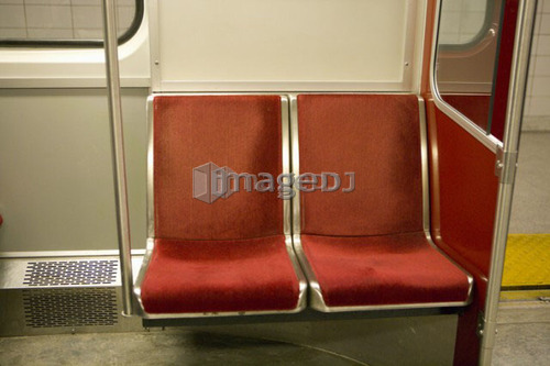Interior of subway car
