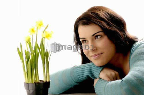 Young girl w/Flower, Regina, Saskatchewan
