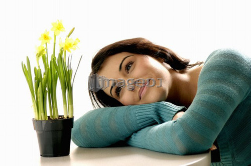 Young girl w/Flower, Regina, Saskatchewan