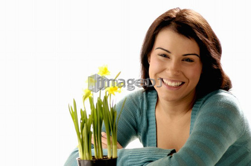 Young girl w/Flower, Regina, Saskatchewan