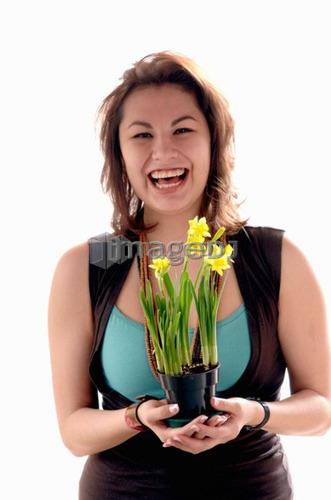 Young girl w/Flower, Regina, Saskatchewan