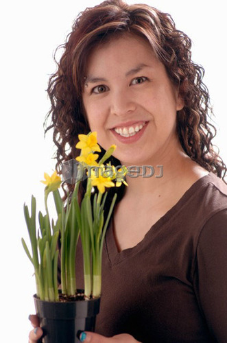 Young girl w/Flower, Regina, Saskatchewan
