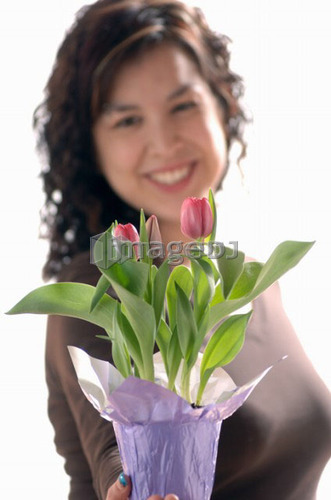 Young girl w/Flower, Regina, Saskatchewan
