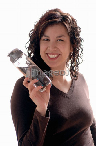 Young girl w/water bottle, Regina, Saskatchewan