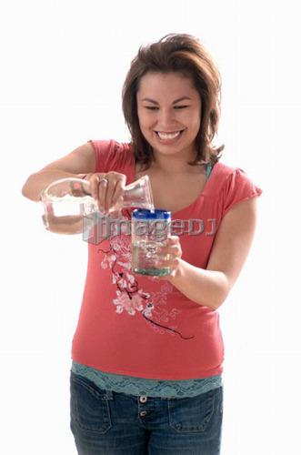 Young girl w/water pouring, Regina, Saskatchewan