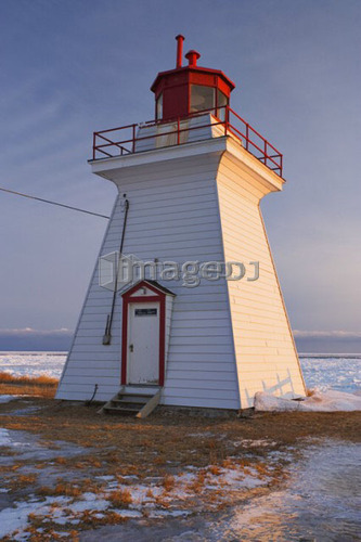 View of lighthouse, Bonaventure, Gaspesie, Quebec