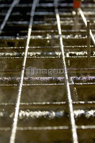 Concrete form made of rebar; Canada, Ontario, Hamilton (Composting Facility)