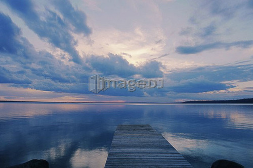 Public dock Clear Lake; Canada, Manitoba, Riding Mountain National Park