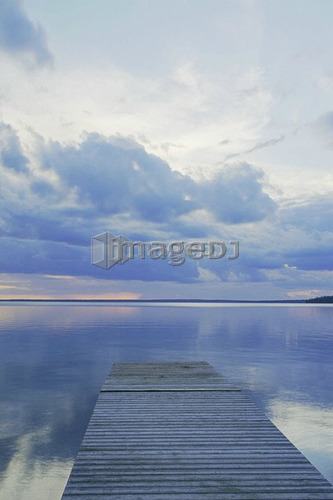 Public dock Clear Lake; Canada, Manitoba, Riding Mountain National Park