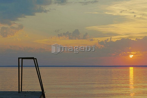 Public dock Clear Lake, Canada, Manitoba, Riding Mountain National Park