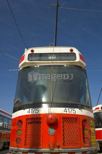 Electric Streetcar, Toronto Transit System, no carbon emissions; Canada, Ontario, Toronto