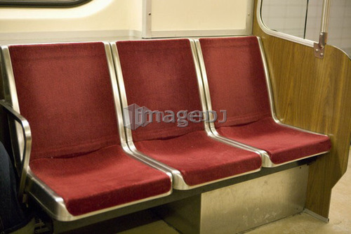 Interior of subway car, Toronto Transit ; Canada, Ontario, Toronto