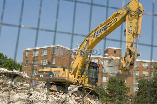 Building demolition; Canada, Ontario, Toronto