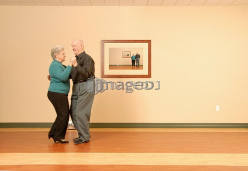 Senior Couple Dancing; Canada, Saskatchewan, Regina
