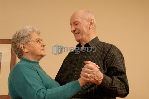Senior Couple Dancing; Canada, Saskatchewan, Regina