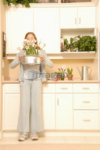 Young Teen Kitchen; Canada, Saskatchewan, Regina