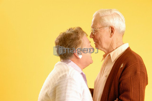 Senior couple posing; Canada, Saskatchewan, Regina