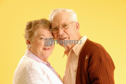 Senior couple posing; Canada, Saskatchewan, Regina
