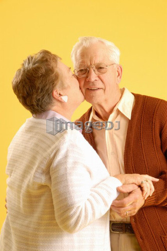 Senior couple posing; Canada, Saskatchewan, Regina