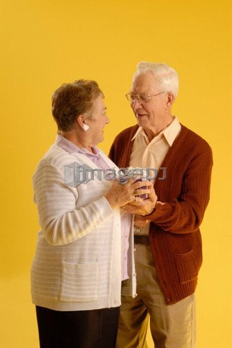 Senior couple posing; Canada, Saskatchewan, Regina