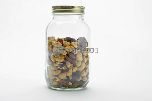 Mason jar of mixed nuts, Canada, Ontario