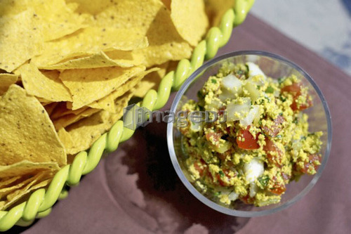 Tortilla chips and dip appetizer, Canada, Ontario