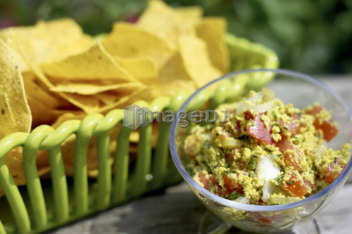 Tortilla chips and dip appetizer, Canada, Ontario