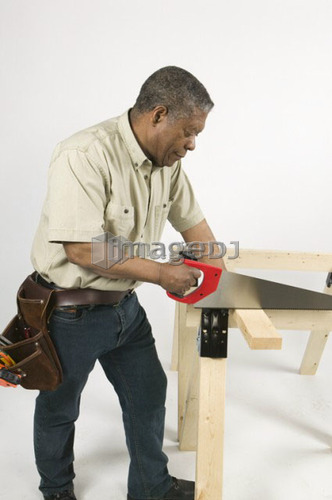 African American Man Doing Home Improvement, Canada, British Columbia