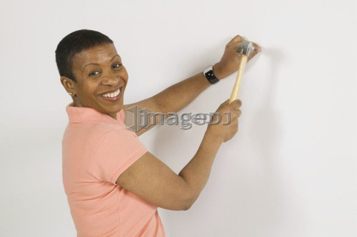 African American Woman Doing Home Improvement, Canada, British Columbia