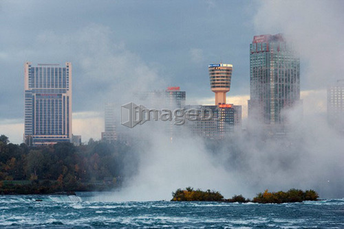 Niagara Falls, Ontario, Canada as viewed across the top of Horseshoe Falls
