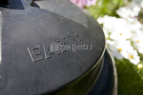 Compost bin in garden, Cypress Street Community Garden, Vancouver, BC