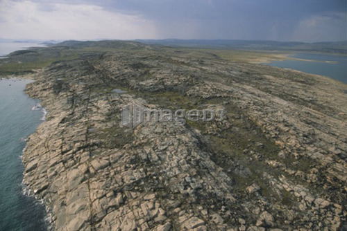 Aerial view, Ukkusiksalik National Park, Wager Bay, Nunavut, Canada