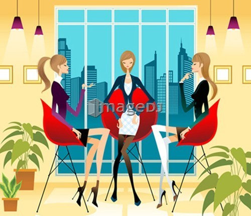 Businesswomen meeting in office