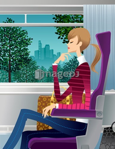 Young woman sitting on Armchair in living room