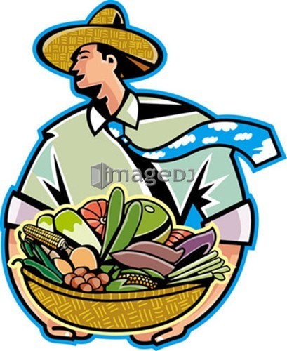 Businessman holding basketful vegetables